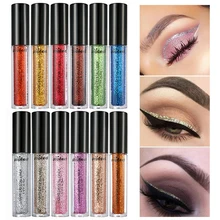 12 цветов POPFEEL бренд пигменты цвет блеск подводка для глаз Ручка Сияющий мерцающий долговечная жидкость подводка для глаз белое золото