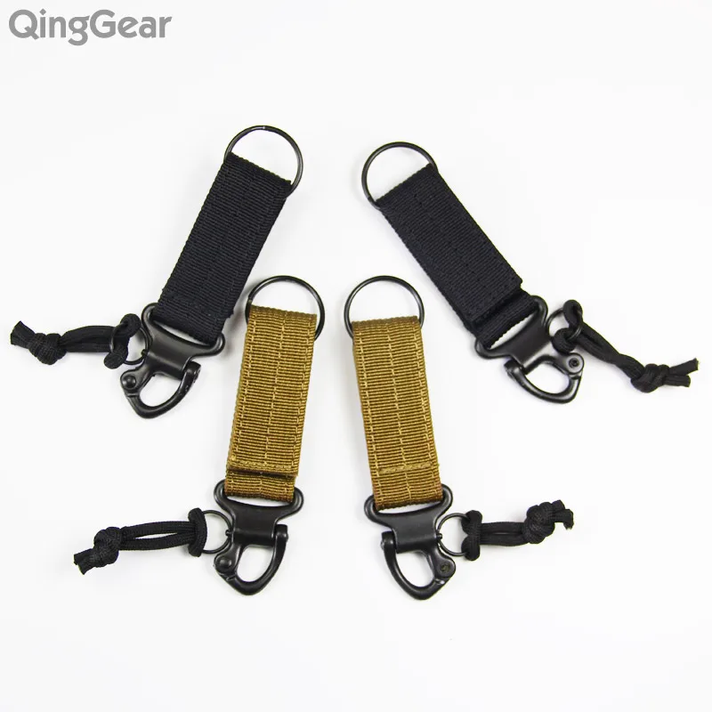 

4PCS/LOT Molle Hanger nylon webbing backpack Hook Molle clip carabiner clasp camping travel kits EDC gear