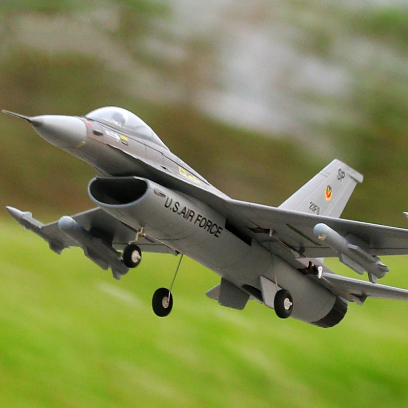 Радиоуправляемый самолет FMS 64 мм F16 F 16 V2 вертолет с приводом летательный аппарат