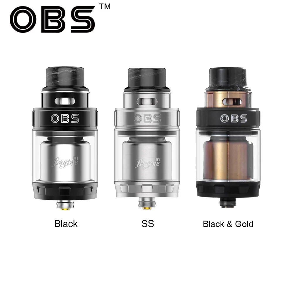 

Hot Original OBS Engine 2 RTA Tank 5ml AtomizerTop Airflow & Easy Dual Coil 26mm RTA Electronic Cigarette Vape Tank vs Zeus Dual