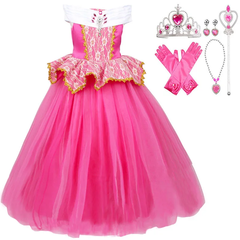 

2019Summer Vesdito Baby Princess Cosplay Ai Luo Princess Dress Pink Mesh Dress Child Girl Ai Luo Halloween Special Costume Dress
