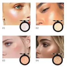 4 типа Maquillaje para horблиз perla brillo resaltador Iluminador contorno cara alto brillo pastel en polvo paleta iluminar la
