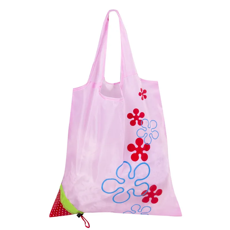 Большая Нейлоновая многоразовая складная Удобная сумка для покупок сумка утилизация отходов сумки новая эко-сумка хозяйственная сумка - Цвет: Розовый