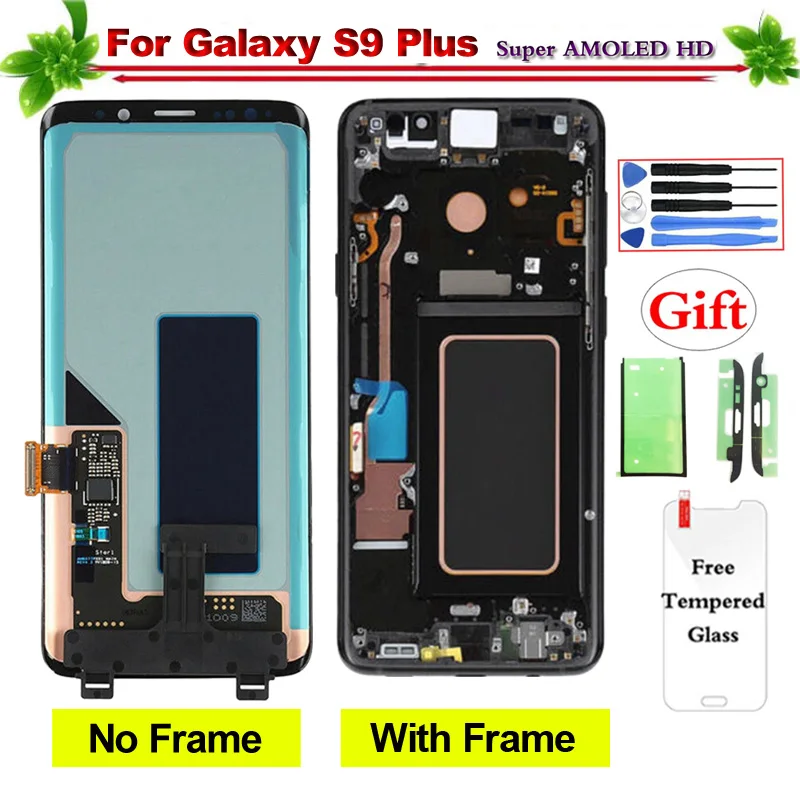 

Replacement for SAMSUNG Galaxy S9 plus LCD Display Touch Screen Digitizer Assembly for Galaxy S9 Plus G965 G965F LCD With Frame