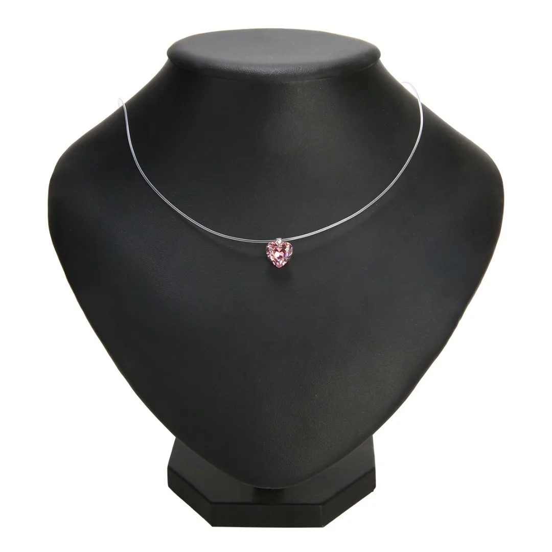 Shellhard Small Heart Crystal Pendant Choker Chain Necklace Charm Female Jewelry Accessories Birthday Gift For Girlfriend Lover
