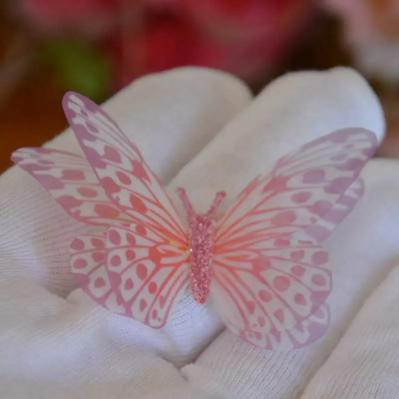 5/10/20 штук двусторонняя ткань органза бабочки крылья, ремесла, ювелирные изделия, банты и украшения дома - Цвет: Type5