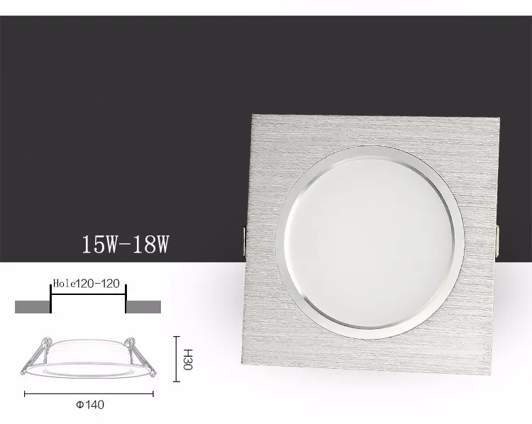 square driverless led down light-8