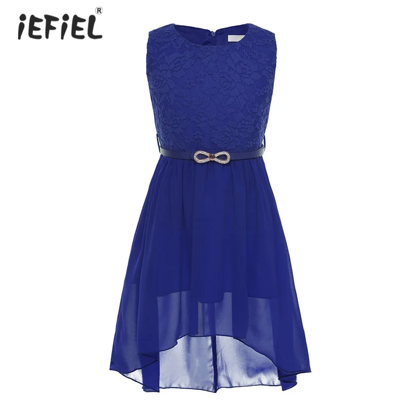 

IEFIEL Girls Summer Tulle Lace Tutu Girls Flower Dress Baby Girl Kids Gift Dress Chlidren Birthday Party Teenage Formal Clothes