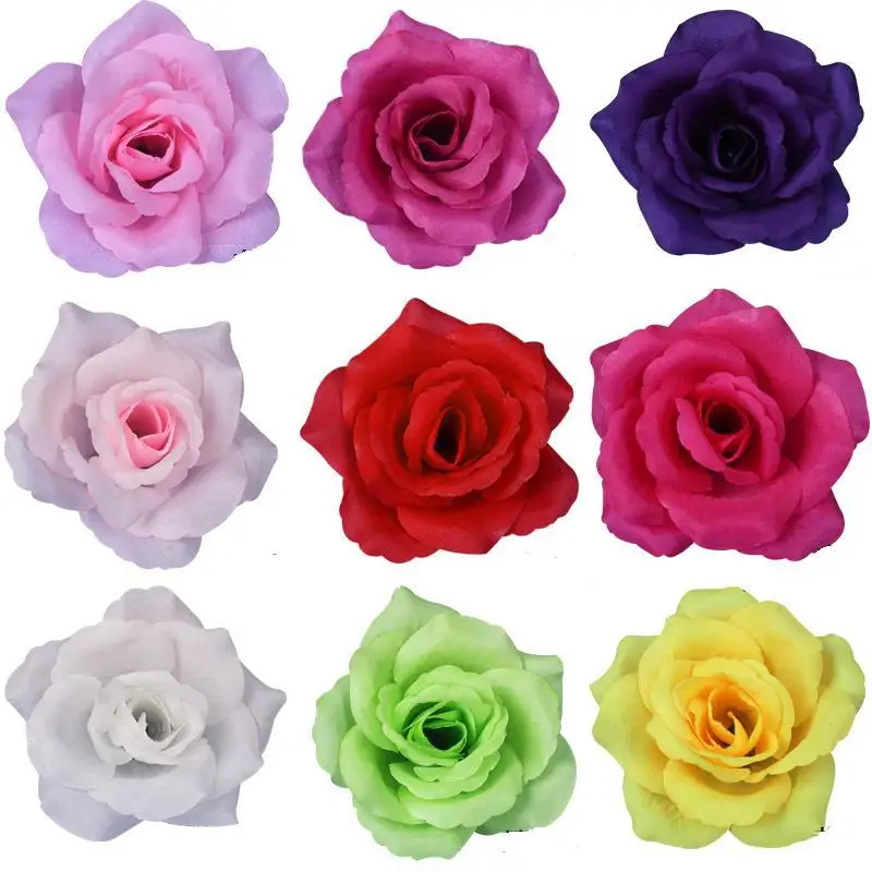 Wholesale 100pcs 10cm Silk Rose Flower Heads For Wedding Party