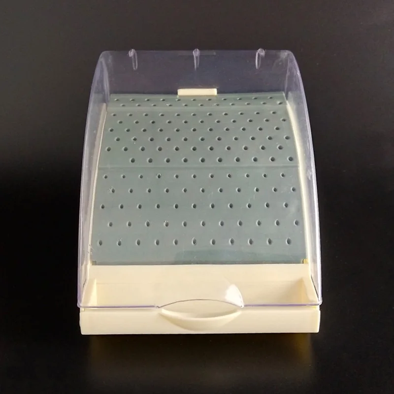 Koop 142 Dental Burs Block Holder Station met trek Lade Houdt Duurzaam Gemakkelijk Gesteriliseerd Box voor Dokter Tandarts