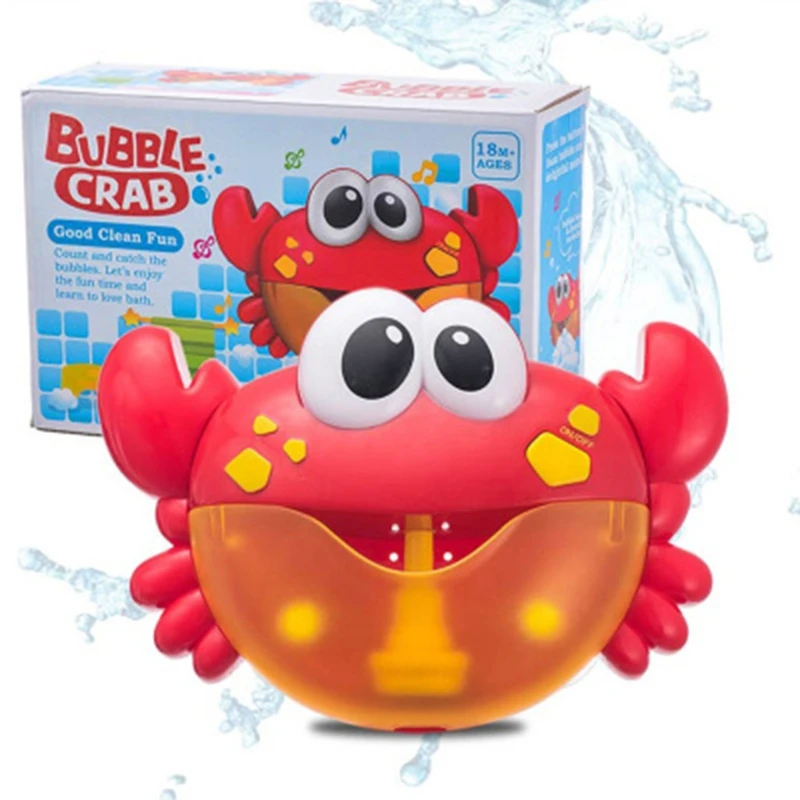cheap Free shipping New Crab Bubble Machine Bathroom Bubble Maker Bath Toy Kid Baby Toy Newborn Gift