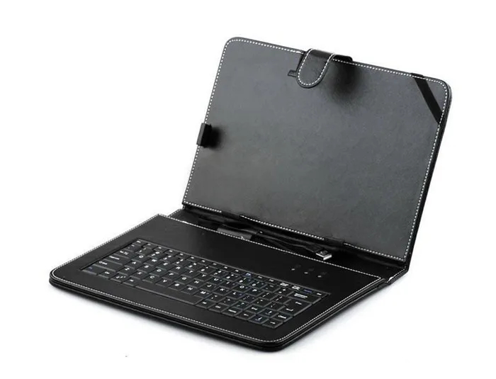 

Universal 7/9.7/10.1 inch Tablet PC PU Leather Tablets Stand Case Cover With Micro USB Keyboard White/black Tablet Case#5%