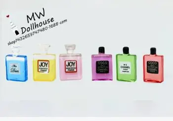 

Free Shipping,4Pcs Colorful Perfume Dollhouse Miniature 1:12 Miniature scene model doll house accessories mini perfume bottle