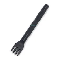 1pcs Black 4 Prong Pro-Line Pro-Stitch Leather Craft Chisel Hole Punch Tool 4mm Space 1pcs Black 4 Prong Pro-Line Pro-Stitch Leather Craft Chisel Hole Punch Tool 4mm Space
