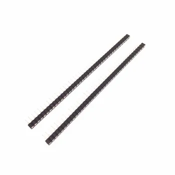 

50pcs/lot Single Row Round Hole Seat Row pin/round hole/2.54 Spacing /1*40P/ Straight Foot 18B20 Or Crystal Socket