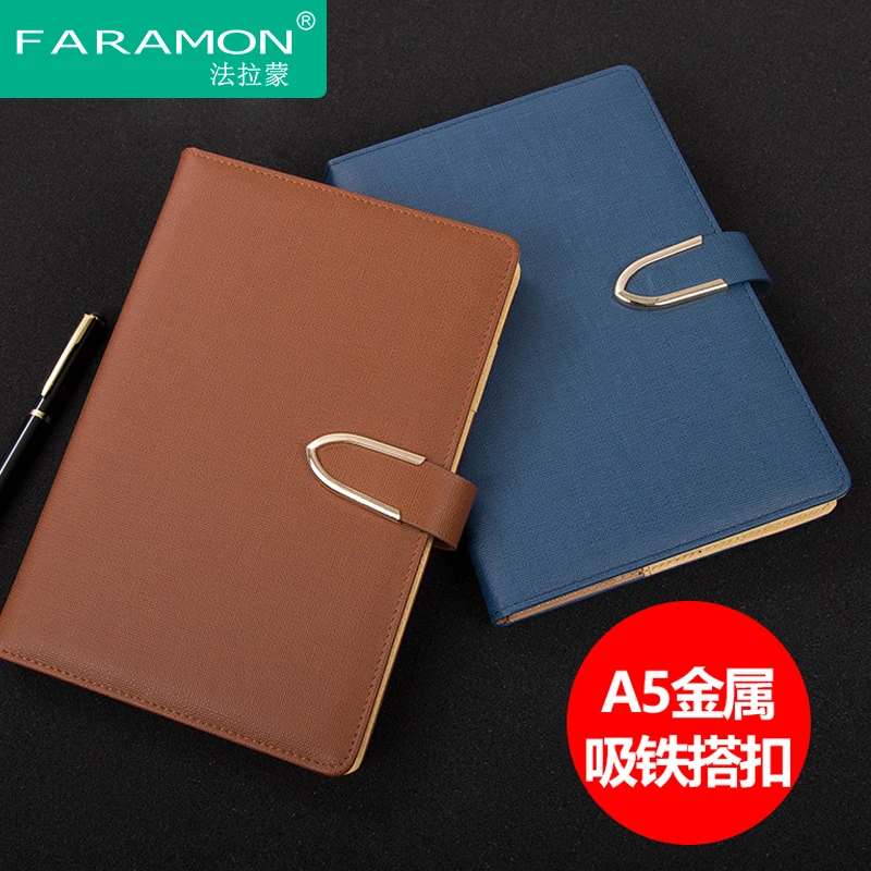 

FARAMON Business Leather Notebook A5 Thick Notebook Work Meeting Diary 1PCS