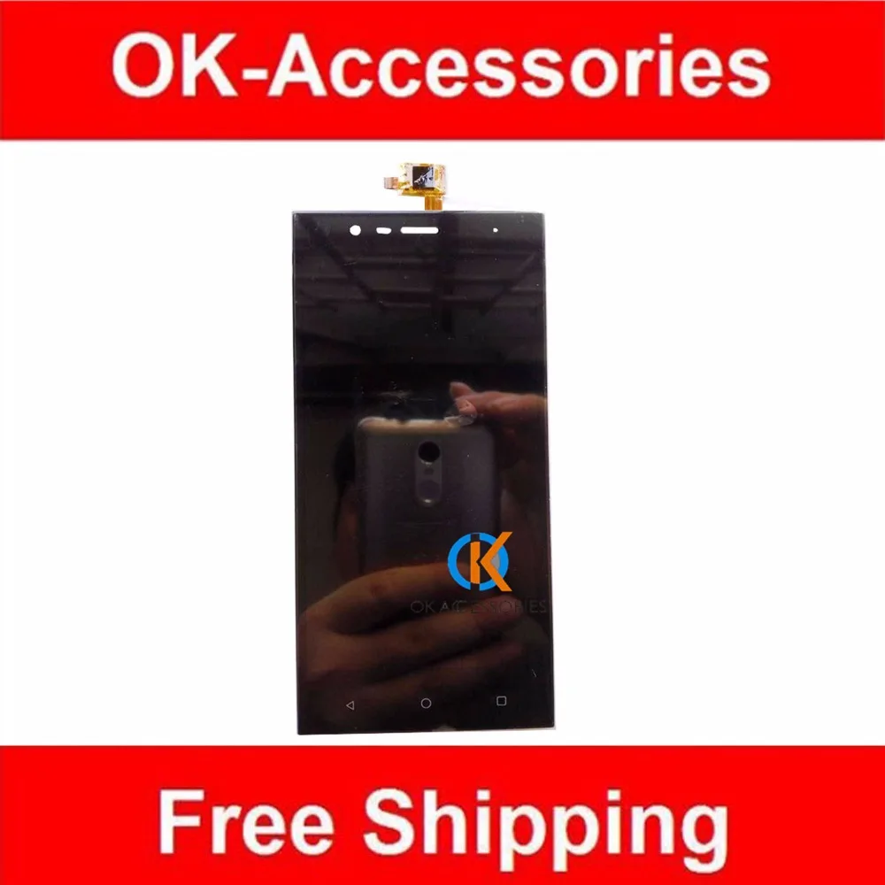 Black Color Replacement For Highscreen Boost 3 LCD Display Touch Screen Digitizer Assembly 1PC Lot AAA