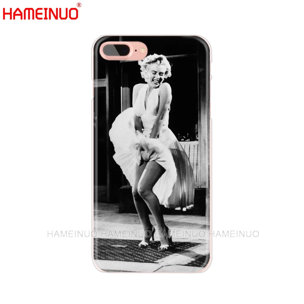 HAMEINUO Мэрилин Монро с кошкой Чехол для мобильного телефона iphone X 8 7 6 4 4s 5 5s SE 5c 6s