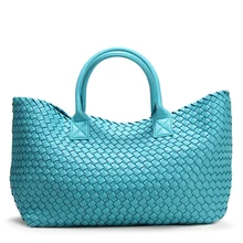  2019 Brand Design Woven Handbags For Women Bales Fashion Tide Weave Hand Shoulder Lady Large-capacity Purse Shopping Basket Bag 