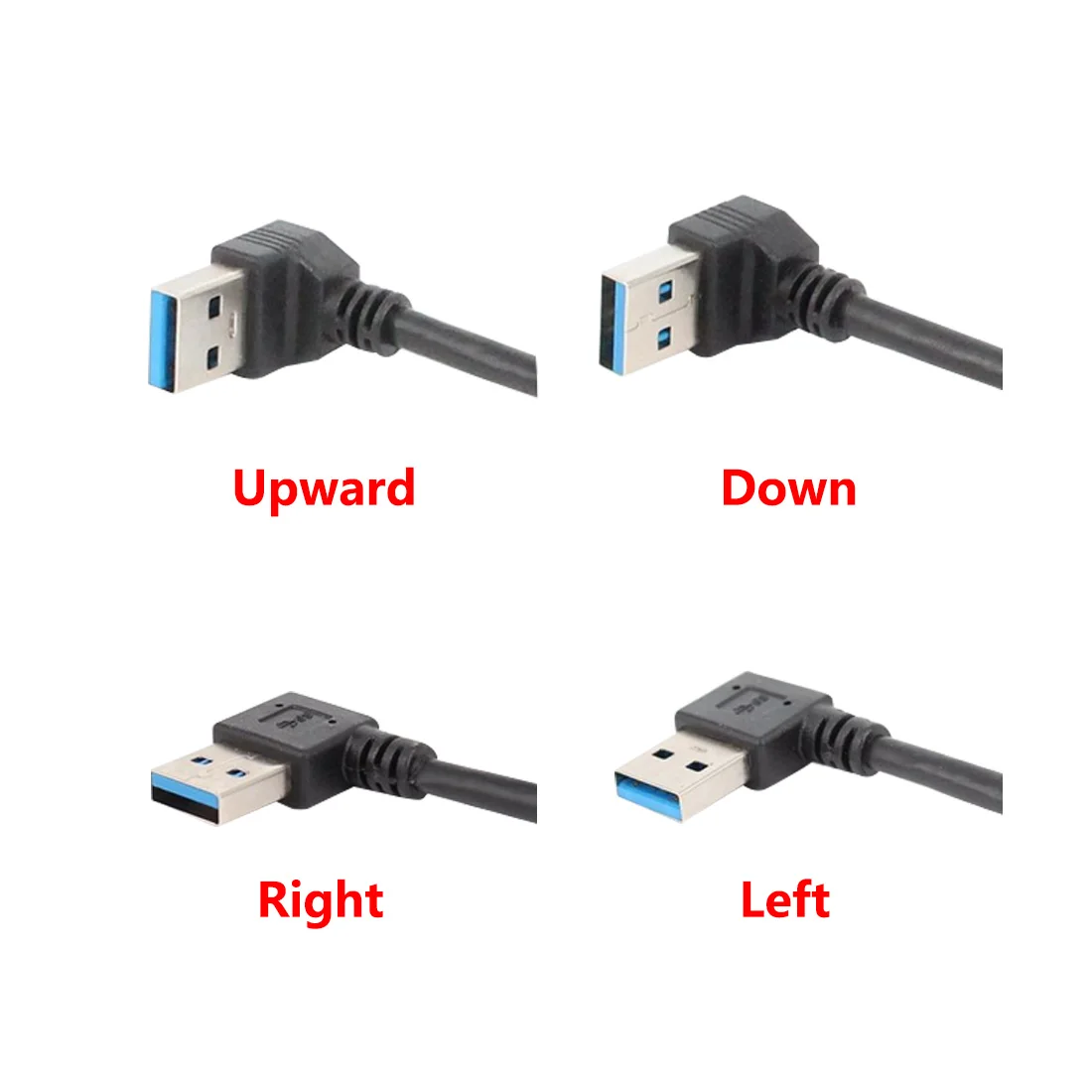 

USB 3.0 Right / Left /Up/Down Angle 90 Degree Extension Cable Male To Female 20cm Adapter Cord USB Cables