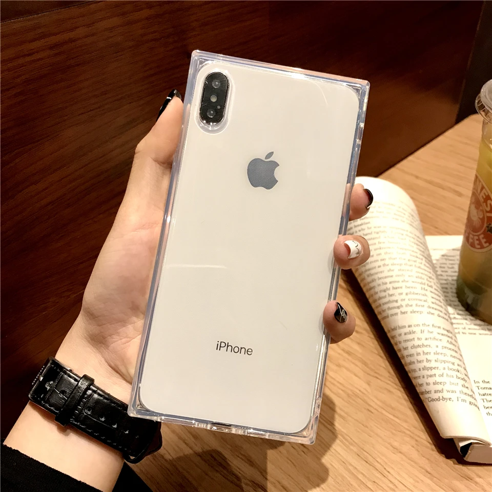 For iPhone XS MAX Europe Square Phone Case iphone XR X 8 7 Plus 6s 11 Pro Soft shell Anti-fall Transparent cover |