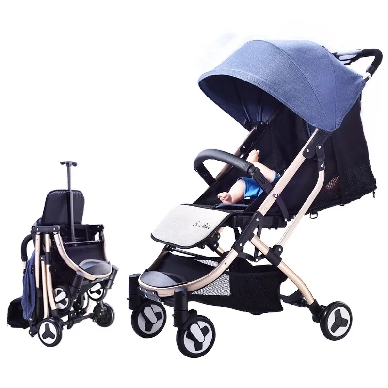 

Mom's Favorite Multicolor Baby Stroller Graceful Luxury Infant Carriage Safety Performance Can Sit or Lie Tourism System 2 In 1
