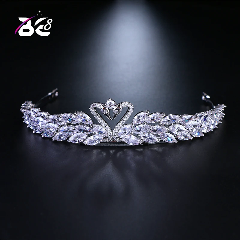 

Be 8 Luxury Wedding Bridal Cubic Zircon Tiaras and Crowns Princess Queen Pageant Prom Tiara Beauty Wedding Hair Accessories H111