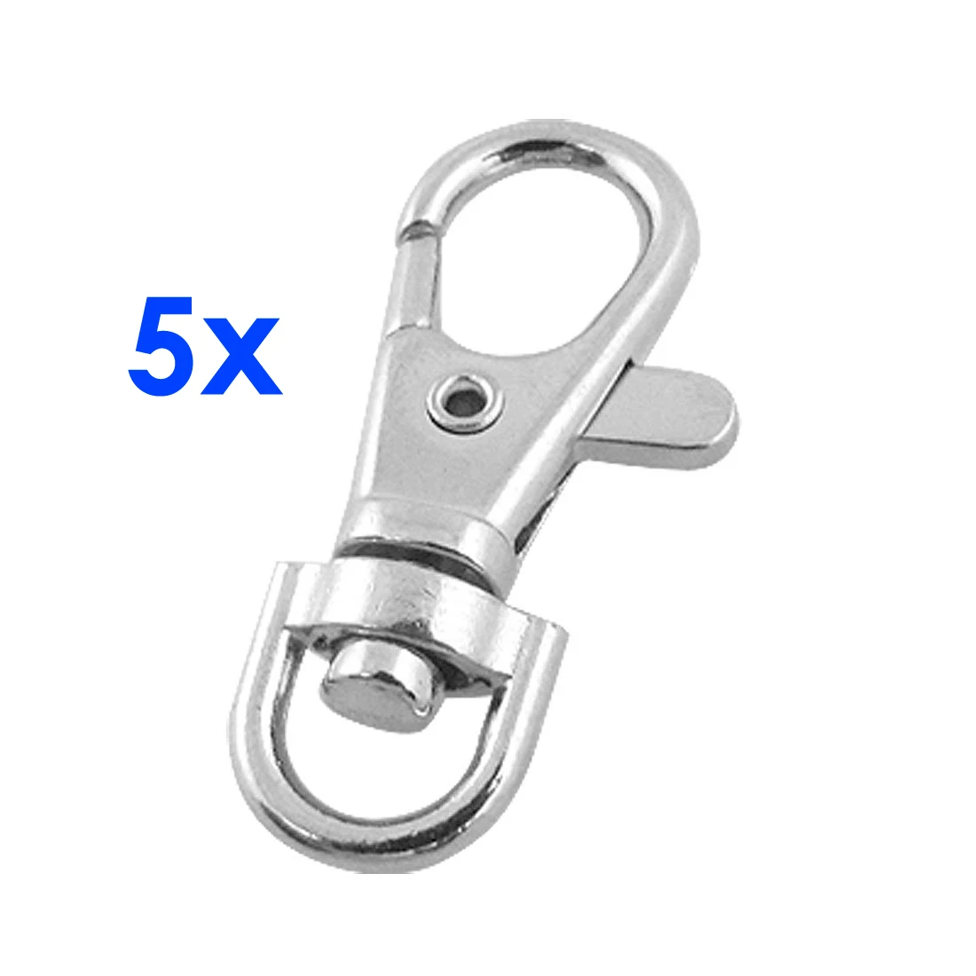 

CNIM Hot 5 Pcs Swivel Trigger Lobsters Claw Clasp Silver Tone