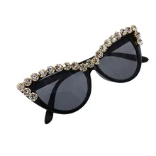 Модные женские туфли Солнцезащитные очки Cat Серебряное украшение бисером солнцезащитные очки в стиле ретро; Полусапоги с блестящими пуговицами Для мужчин солнцезащитные очки Винтаж оттенок NX