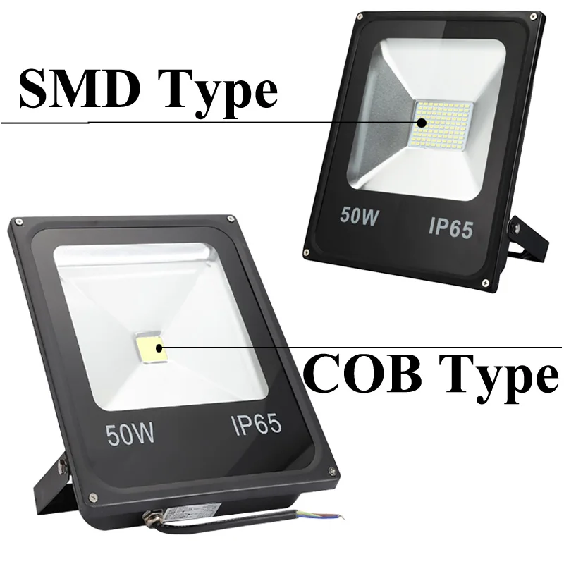 Led COB SMD прожектор светильник мощностью 10 Вт, 20 Вт, 30 Вт, 50 Вт на открытом воздухе Точечный светильник потолочные светильник переменного тока 220V 110V Водонепроницаемый IP65 светильник ing лампа