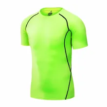 2016 New Mens Short Sleeve Compression Shirt Base Layers Under Tops Skins Gear Wear T-Shirts Jersey Tee Tops