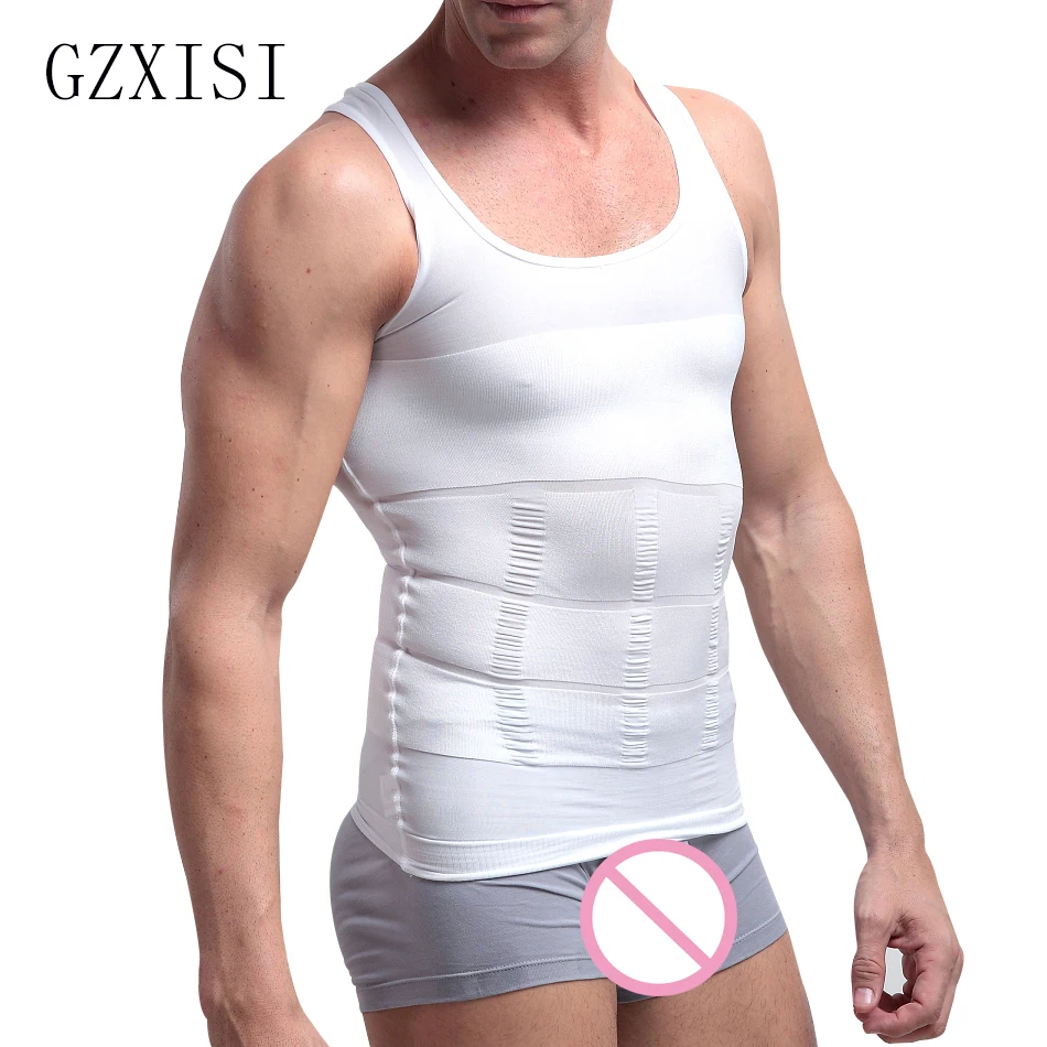 

Waist Trainer Men Shaper Vest Body Slimming Tummy Belly Waist Cincher Vest Corset Shapewear Underwear waist corsets Bodysuit