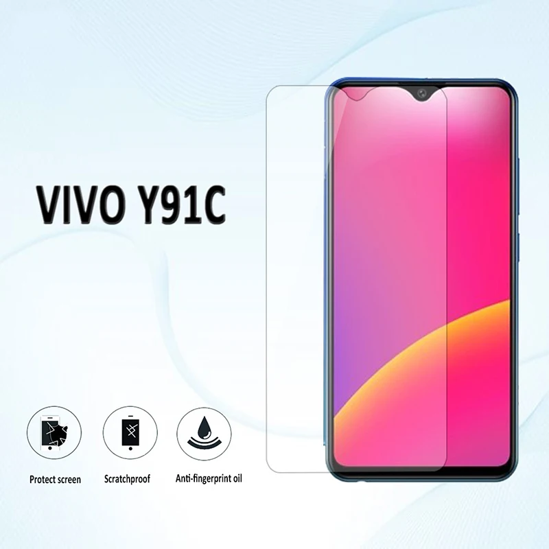 Закаленное стекло для Vivo Y91 Y91i Y91C Чехол для мобильного телефона Vivo Y91C Защитная пленка для экрана Vivo Y91C Y 91C VivoY91C 6,22