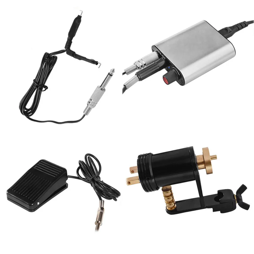 Tattoo Power Supply Kit Foot Pedal Rotary Tattoo Machine Gun Clip Cord Permanent Makeup Eyebrow Microblading Tattoo Set Supply цена Tattoo Power Supply Kit Foot Pedal Rotary Tattoo Machine Gun Clip Cord Permanent Makeup Eyebrow Microblading Tattoo Set Supply цены онлайн