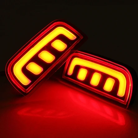 

castaleca 1 set LED Car Brake Lights Rear Bumper Warning reflective fog Lights for 10 th Civic 2015 2016 2017 tail lights