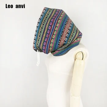 

Leo anvi brand design cotton scarves Chunky Infinity scarf women rainbow ring scarves with Leather fashion hijab made in india