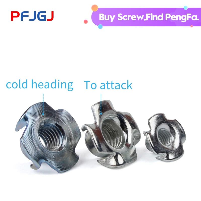 

Peng Fa 10pcs M3 M4 M5 M6 M8 M10 M12Zinc Plated Four Claws Nut SpeFurniture four-claw nut claw nut board inlaid nut specificatio