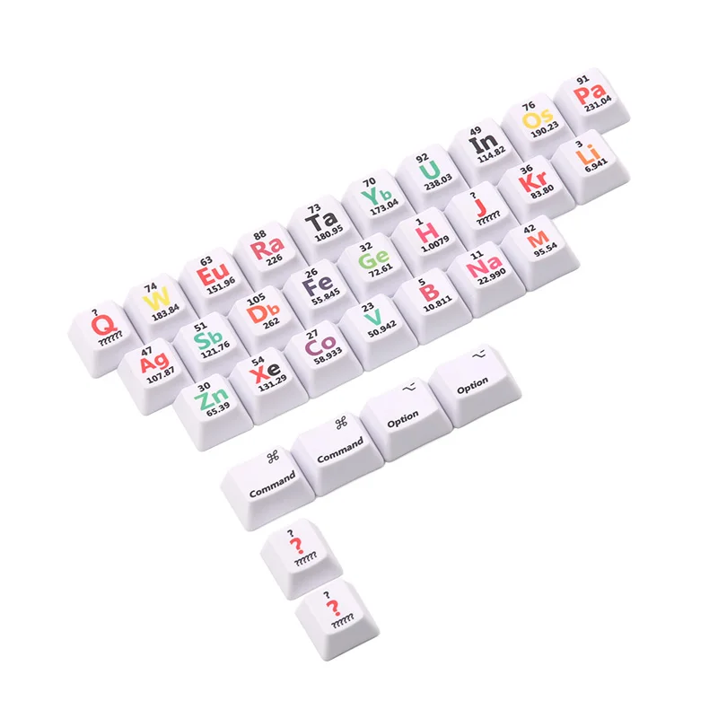 KBDfans химический элемент цикл колпачки OEM Dye-sub 32 клавиши в комплекте MAC ключи для cherry mx механическая клавиатура