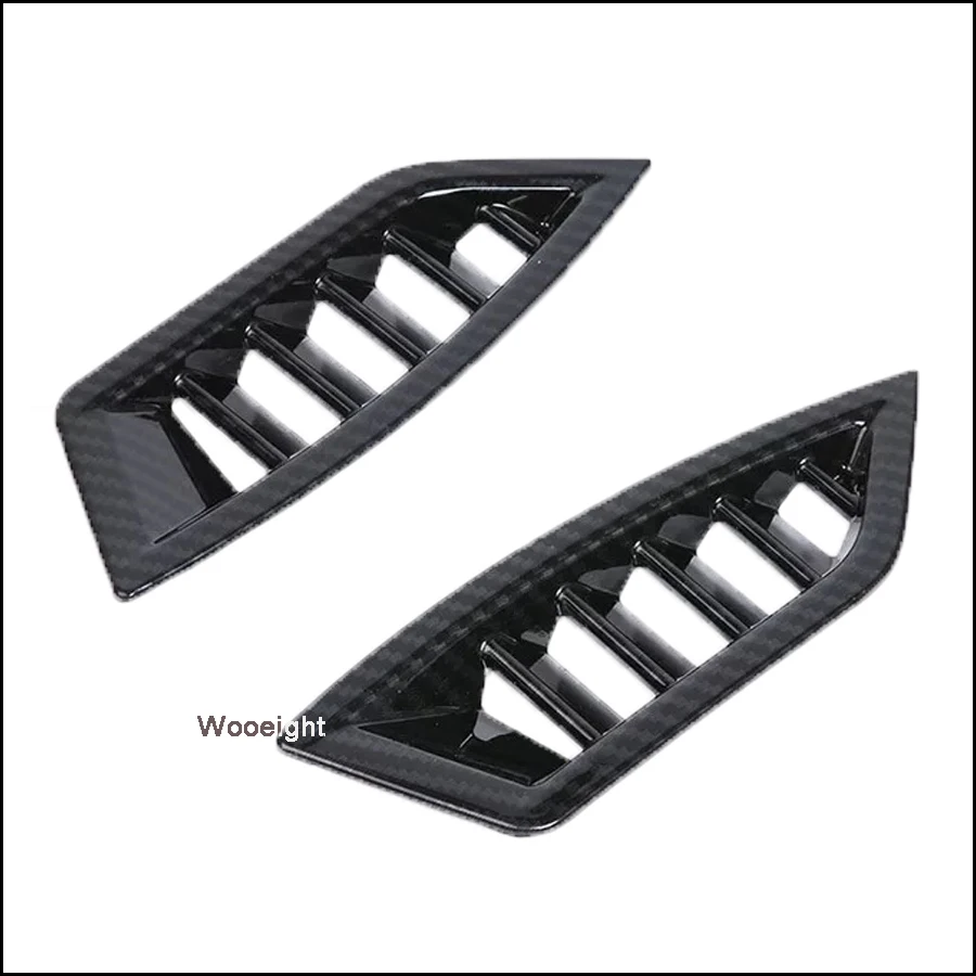 New ABS Car Interior Dashboard Air Vent Outlet Trims Overlay Carbo Fiber Control Panel Cover For Subaru XV Crosstrek 2018 (5)