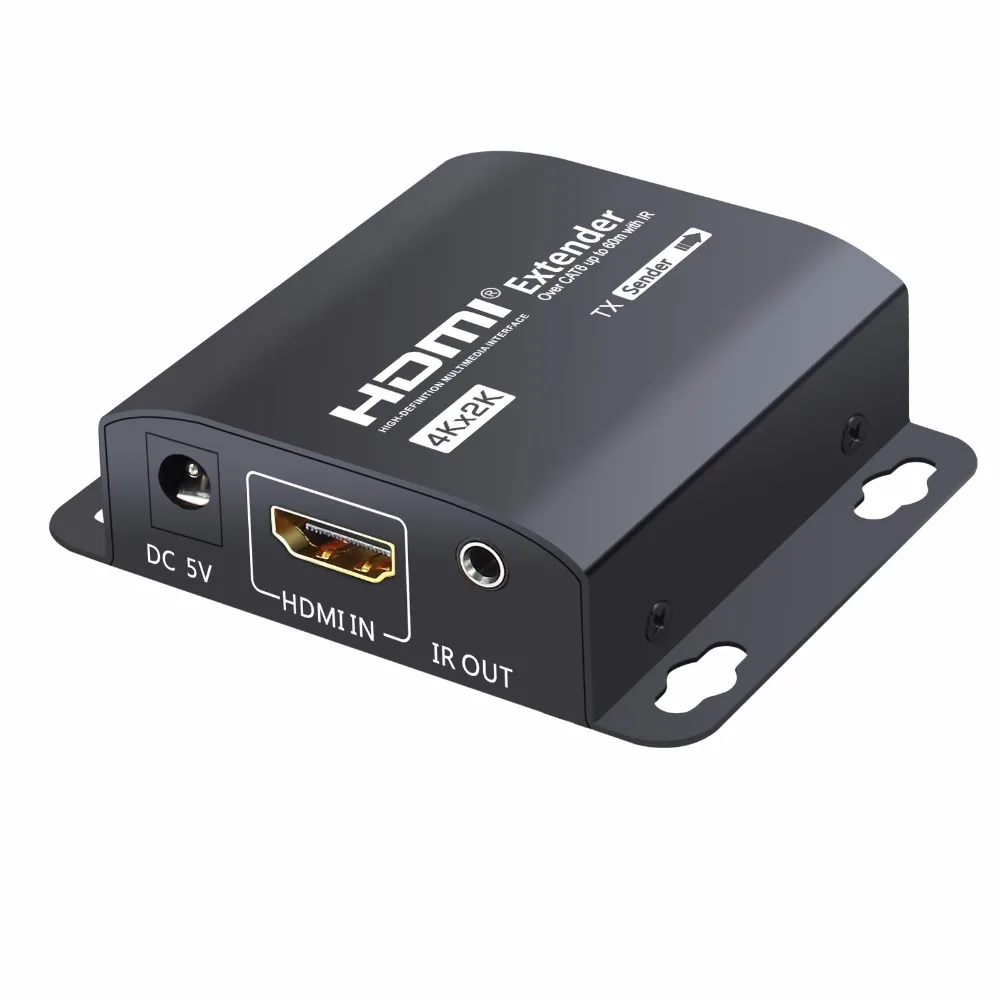 Neoteck 60 м HDMI удлинитель 4 к x 2 к 3D HDMI Ретранслятор с ИК-пультом дистанционного управления 1080P через один RJ45 Cat6/7 кабель Поддержка 5.1CH 7.1CH