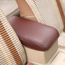 VW CC Golf 7 6 Крест T-ROC Teramont Phideon Touran Сантана Atlas Touareg Jetta Жук кожа автомобиля подлокотник коробка для хранения pad крышка