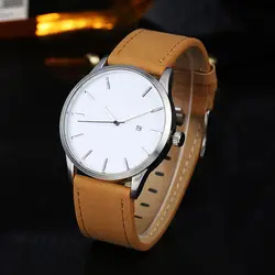 2018 для мужчин часы Бизнес Мода кварцевые наручные часы роскошные часы кожа для мужчин мужской часы Военная Униформа спортивные часы bayan saat