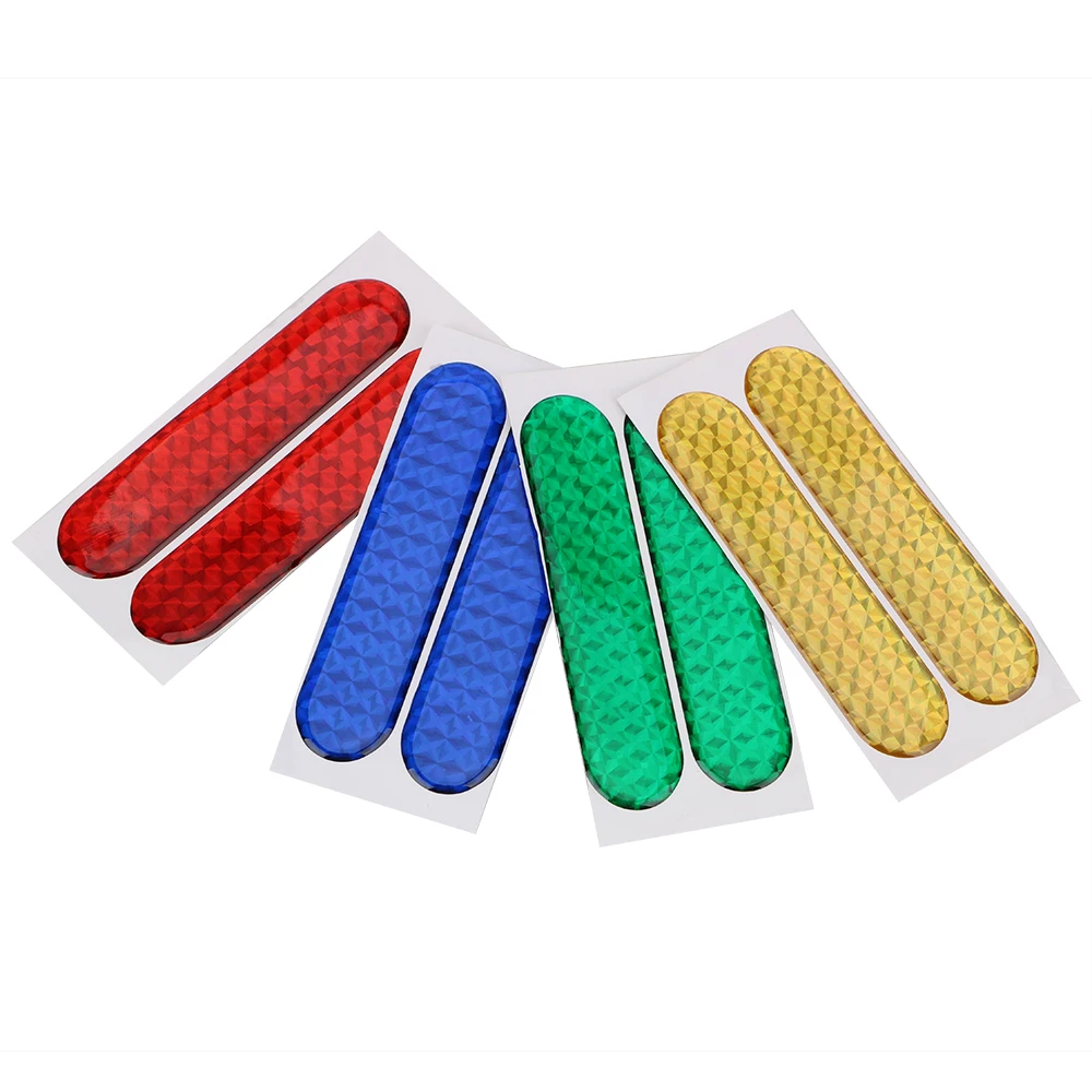 

LEEPEE Car Reflective Stickers Car-styling 2pcs Warning Tape Safety Mark Car Door Sticker Decal 4 Colors Reflective Strips
