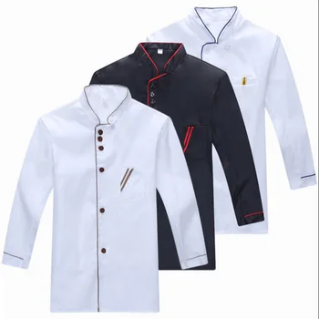 

High Quality Chef Jackets Clothing Long Sleeve Food Services Cooking Clothes Uniform Man Woman Tooling