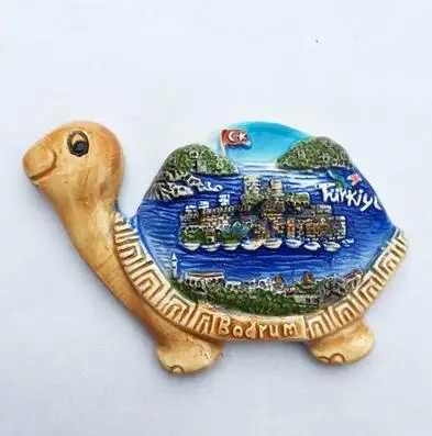 Turkey Fridge Magnet Tourist Souvenirs Aegean Kusadasi Alanya Fethiye Turtle Fish Dolphin Butterfly Slipper Refrigerator Magnets - Image 6