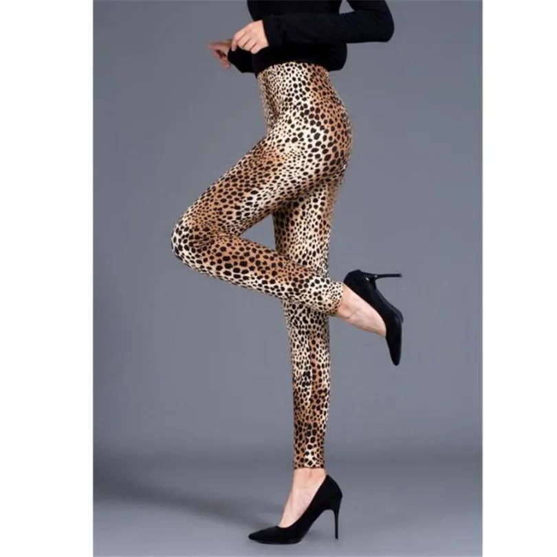 CUHAKCI штаны с высокой талией сексуальные леггинсы леопардовые леггинсы женский спортивный костюм фитнесс Одежда для активного отдыха штаны Леггинсы с принтом - Цвет: White coffee Leopard
