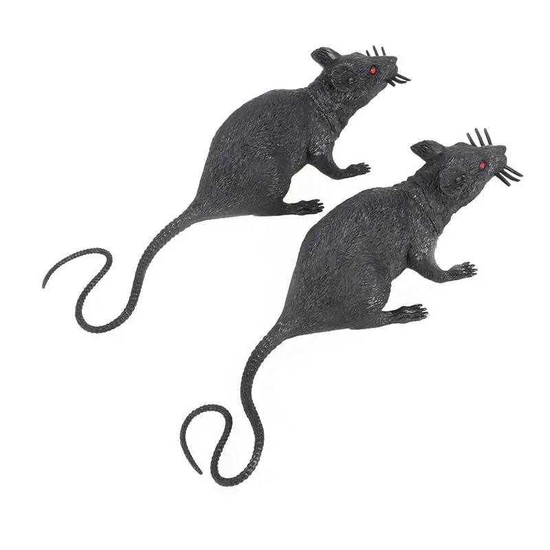 2 шт. розыгрыши мыши Реалистичная жуткая имитация яркая игрушка "мышь" пугающая игрушечная крыса для вечерние Косплей Хэллоуин Декор