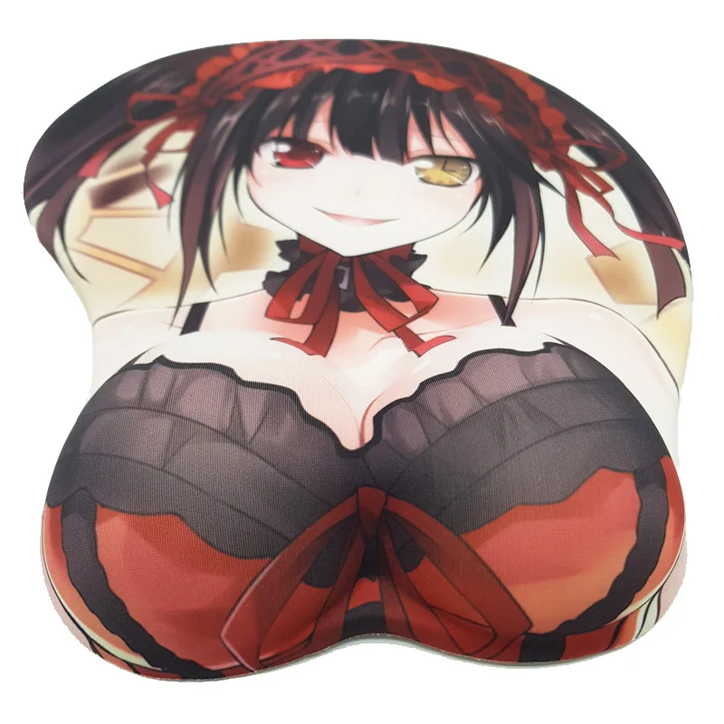 Date A Live-Tokisaki Kurumi аниме 3D Oppai коврик для мыши подставка для запястья