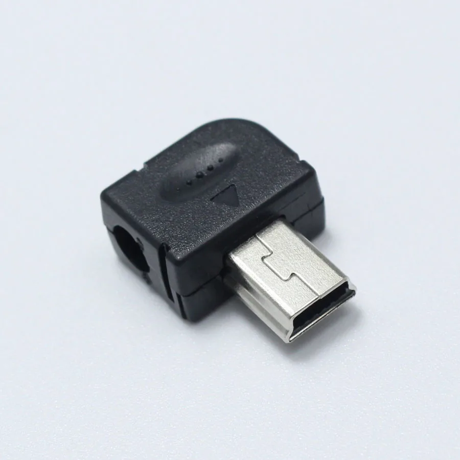 10 шт. DIY mini type B USB 5Pin тип сварки штекер разъем 3 в 1 90 градусов разъем адаптер для OD 4,0 мм провода черный