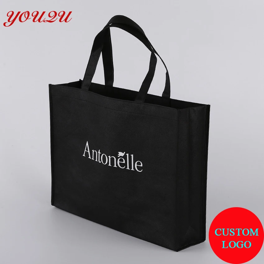 

30*35*10CM MOQ500 PCS Promotion non woven bag with customized logo free artwork